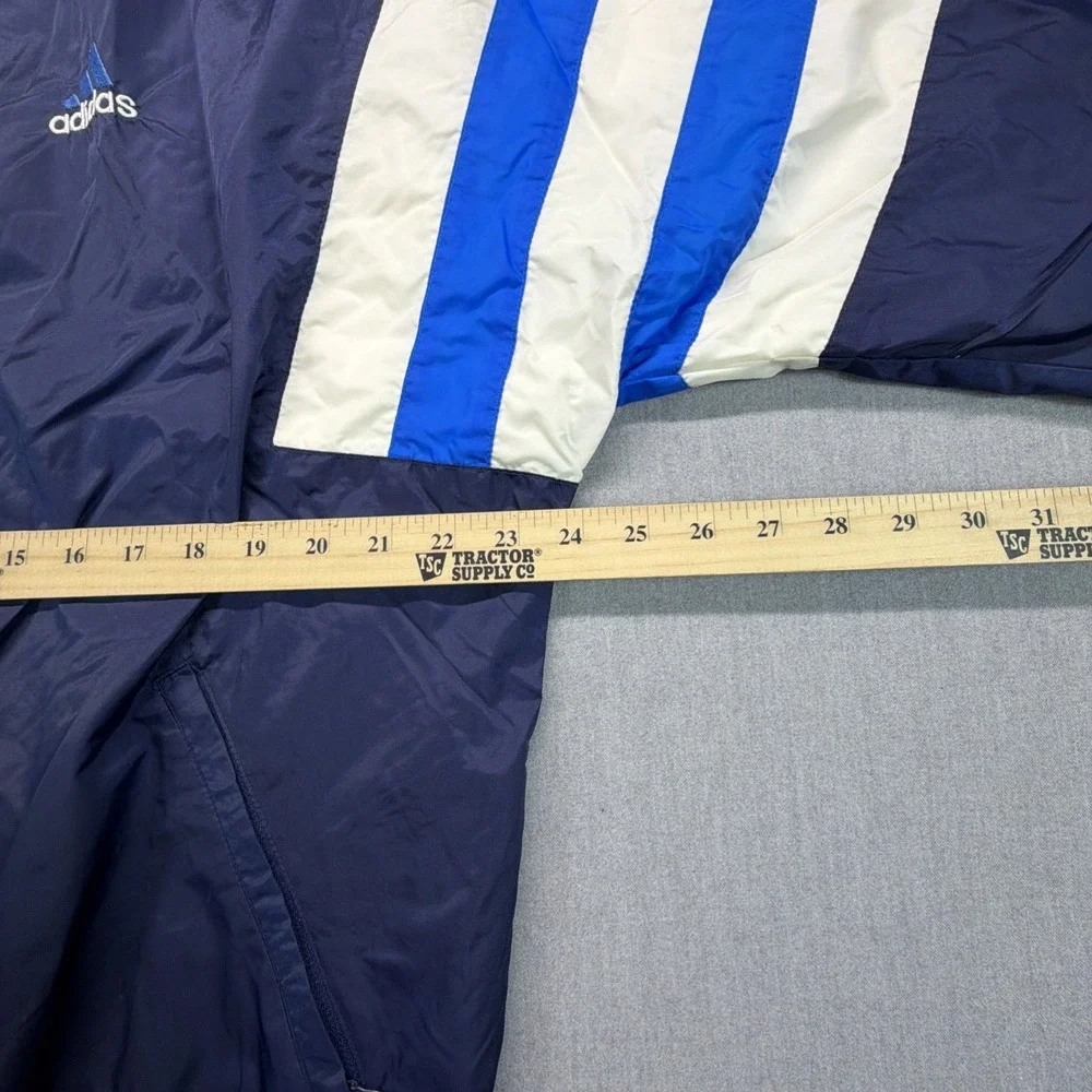 Vintage Adidas Jacket Mens Large Stripes 90s‎ Windbreaker